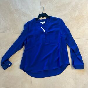 NINE WEST COBALT BLUE BUTTON DOWN TOP NEW WITH TAGS